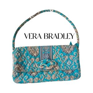 VERA BRADLEY Women's Purse Shoulder Bag Aqua Teal knot style